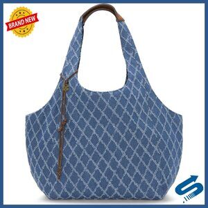 Floral Tote Bag with Magnet Closure, Multiple Pockets for Daily Essentials